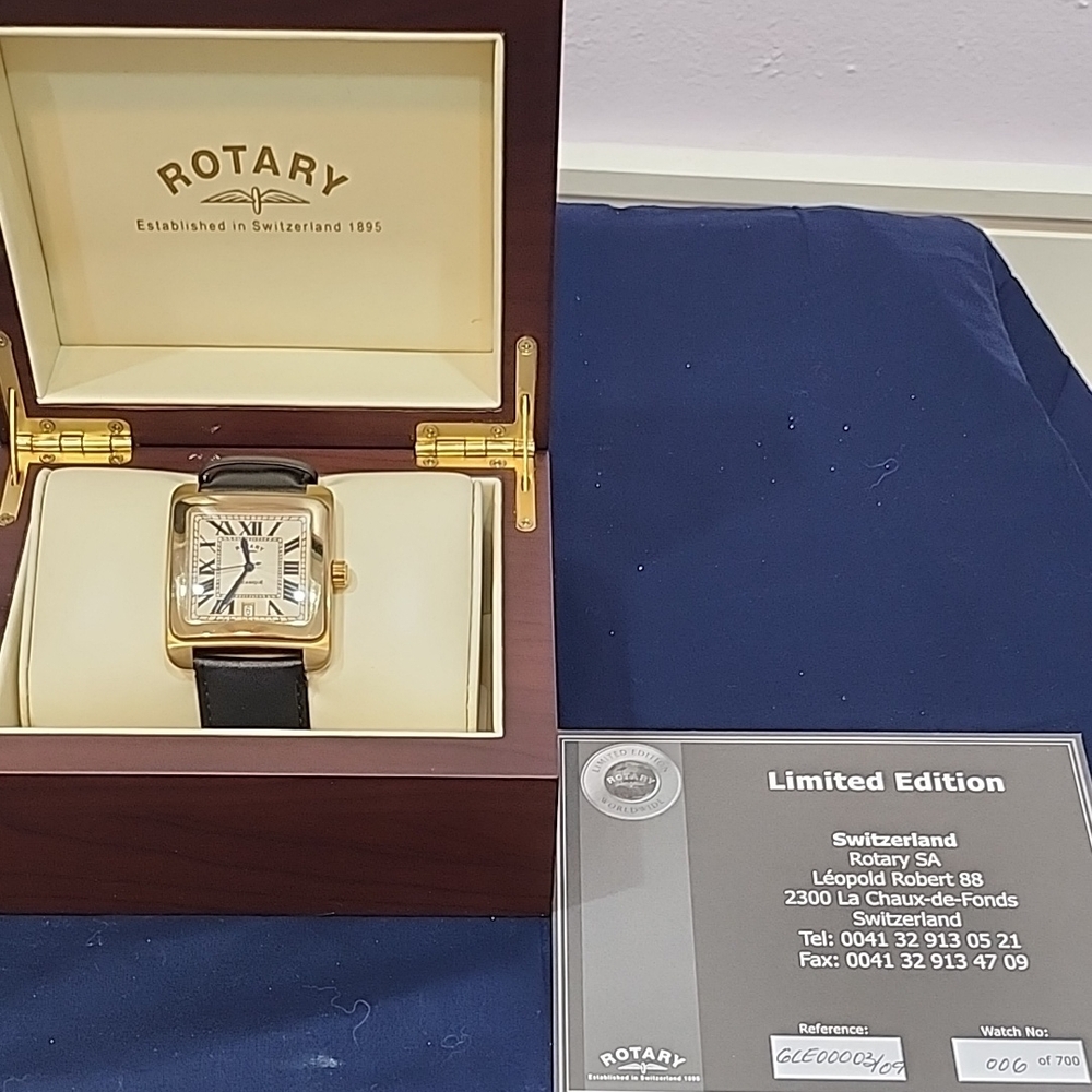 Rotary Watches Gold and Black Timeless Accessory